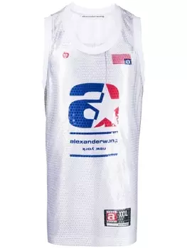 Alexander Wang топ Astar Basketball без рукавов, белый