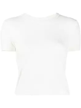 Alexander Wang трикотажный топ с жаккардовым логотипом, белый