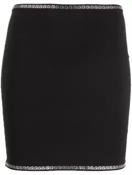 Alexander Wang юбка с кристаллами, черный