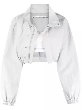 Alexander Wang укороченная спортивная куртка, серый