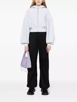Alexander Wang укороченное худи на молнии, серый