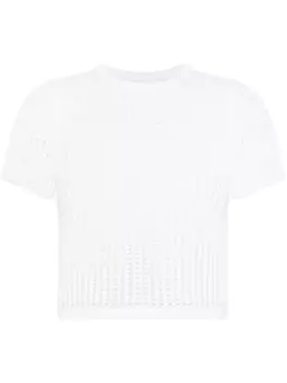 Alexander Wang укороченный топ рыхлой вязки, белый