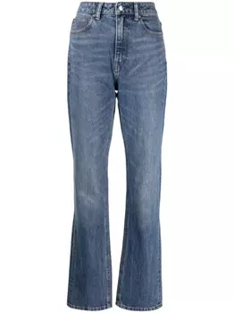 Alexander Wang узкие джинсы Stacked с завышенной талией, синий