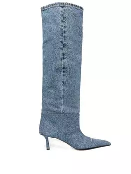 Alexander Wang Viola 65mm denim boots, синий
