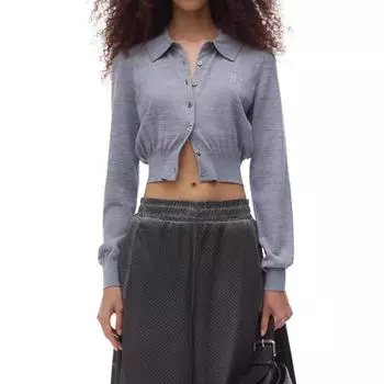 Alexander Wang Женский джемпер FW24, цвет «меланжевый серый»