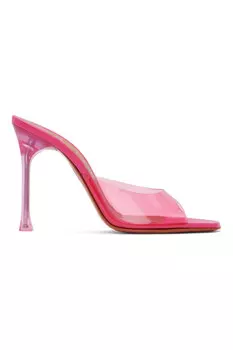 Александра стеклянная туфелька 105 босоножки на каблуке Amina Muaddi, цвет rose