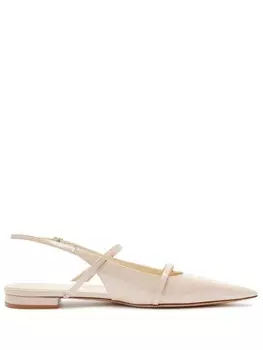 Alexandre Birman балетки Tita с ремешком на пятке, нейтральный цвет