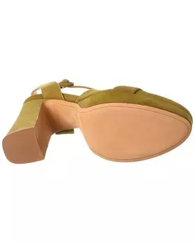 Alexandre Birman Замшевые туфли Clarita Vita 120 на платформе, зеленый