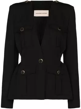 Alexandre Vauthier блейзер с накладными карманами, черный