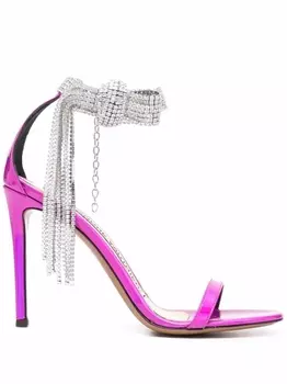 Alexandre Vauthier босоножки Diana 100 с кристаллами, розовый