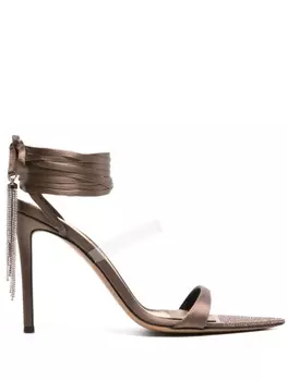 Alexandre Vauthier босоножки с завязками на щиколотке, коричневый