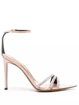 Alexandre Vauthier декорированные босоножки Metafisico 110, розовый
