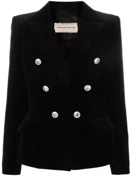 Alexandre Vauthier двубортный бархатный блейзер, черный