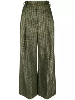 Alexandre Vauthier houndstooth-pattern palazzo pants, зеленый