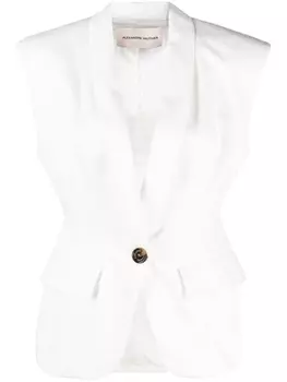 Alexandre Vauthier однобортный жилет, белый