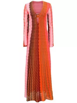 Alexis платье макси Vibe с V-образным вырезом, оранжевый