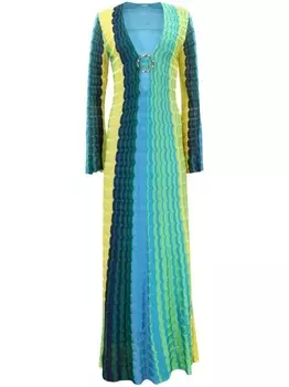 Alexis платье макси Vibe с V-образным вырезом, синий