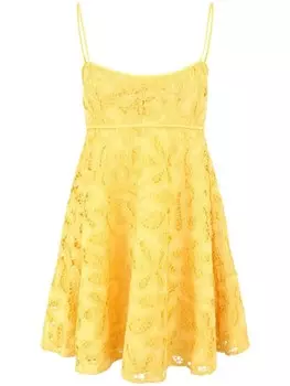Alexis платье мини Adonna с вышивкой, желтый