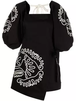 Alexis платье мини Vallini с запахом, черный