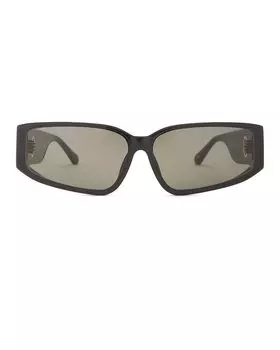 Алексис солнцезащитные очки Linda Farrow, цвет Black, Yellow Gold, & Grey