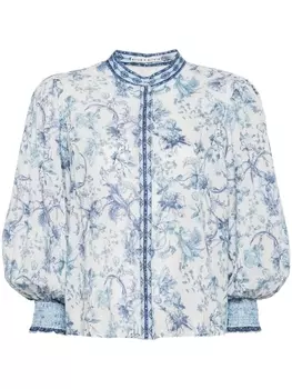 alice + olivia блузка April с цветочным принтом, белый