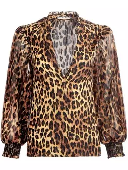 Alice + olivia блузка Julius, коричневый