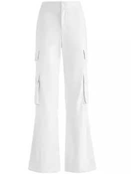 alice + olivia брюки карго с заниженной талией, белый