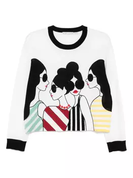 Alice + olivia джемпер Gleeson, белый