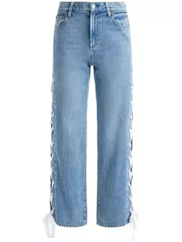 Alice + olivia джинсы Reita средней посадки, синий