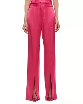 Alice + olivia Jody брюки с высокой талией и разрезом, розовый
