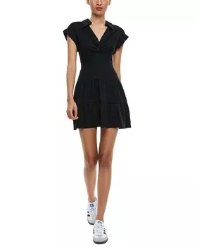 Alice + olivia Мила мини-платье из льна, черный