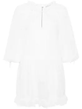Alice + olivia мини-платье с вышивкой Sherrie, белый