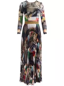 Alice + olivia платье-плиссе Ivey, черный