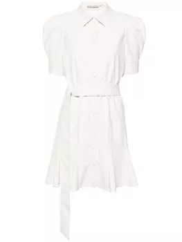alice + olivia платье-рубашка Lurlene из искусственной кожи, нейтральный цвет