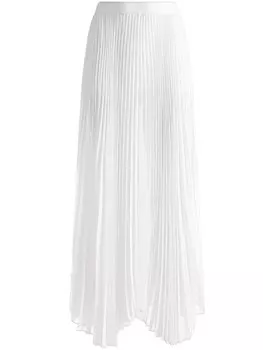 Alice + olivia полупрозрачная юбка со складками, белый