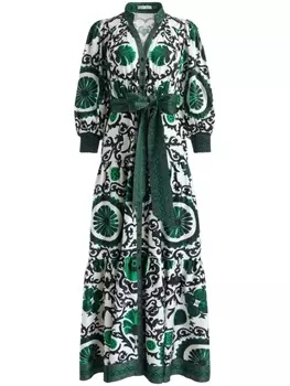 alice + olivia ярусное платье макси Cora, белый