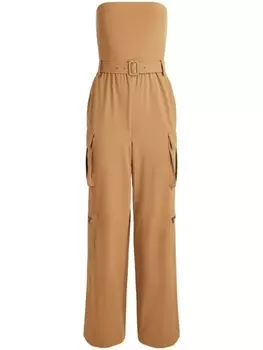 Alice + olivia Sachiko комбинезон без бретелек, коричневый