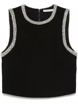 Alice + olivia топ Amal без рукавов, черный