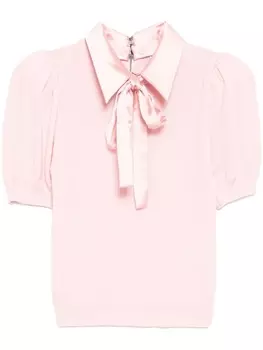 Alice + olivia топ Chase с объемными рукавами, розовый