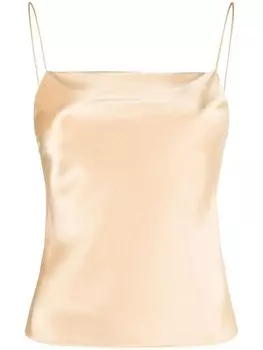 Alice + olivia топ Harmon с воротником-хомутом, коричневый