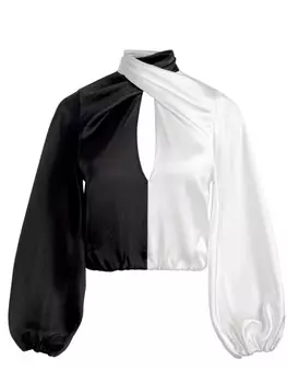 Alice + olivia топ Mahogany, черный