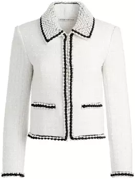 alice + olivia твидовый жакет Kidman, белый