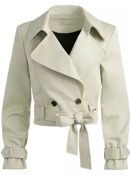 alice + olivia укороченная габардиновая куртка Hayley, нейтральный цвет