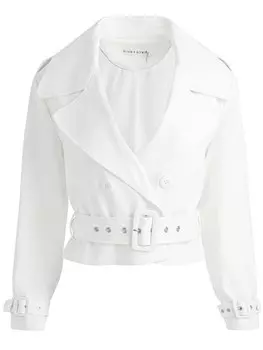 Alice + olivia укороченная куртка Keith, белый