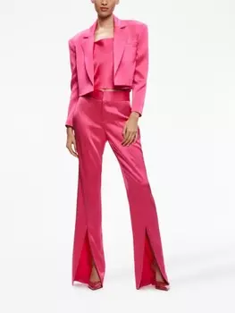 Alice + olivia укороченный пиджак оверсайз, розовый