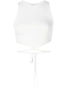 Alice + olivia укороченный топ Latia без рукавов, белый