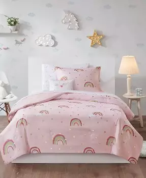 Alicia Rainbow Металлические звезды, 6 шт. Комплект одеял, Твин Mi Zone Kids, белый