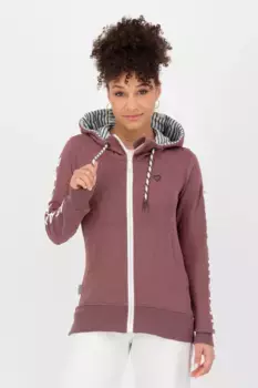 Alife & Kickin Sweatshirt "JessyAK Sweat Jacket женская толстовка с капюшоном, куртка", цвет Plum