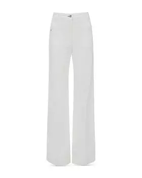 Алина Широкие Джинсы в Выбеленном Белом Victoria Beckham, белый