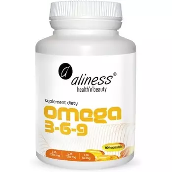 Aliness Omega 3-6-9 270/225/50 мг - поддерживает работу сердца и мозга - Добавка 90 капсул